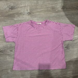 Marine Layer Pink Cropped Top